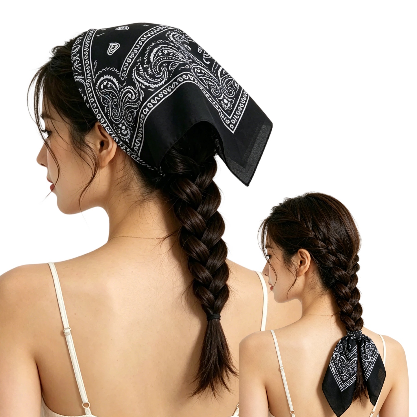 1/2/4/10pcs Hip Hop Cowboy Pai - Bandana Blank White recension och pris