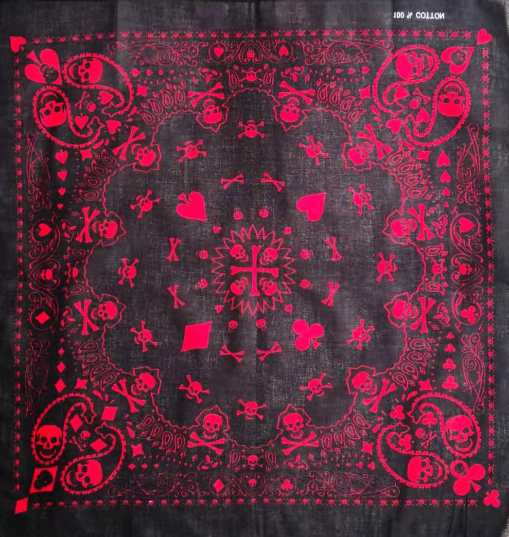 55cm White Black Red Skull Pok - Bandana Blank White recension och pris